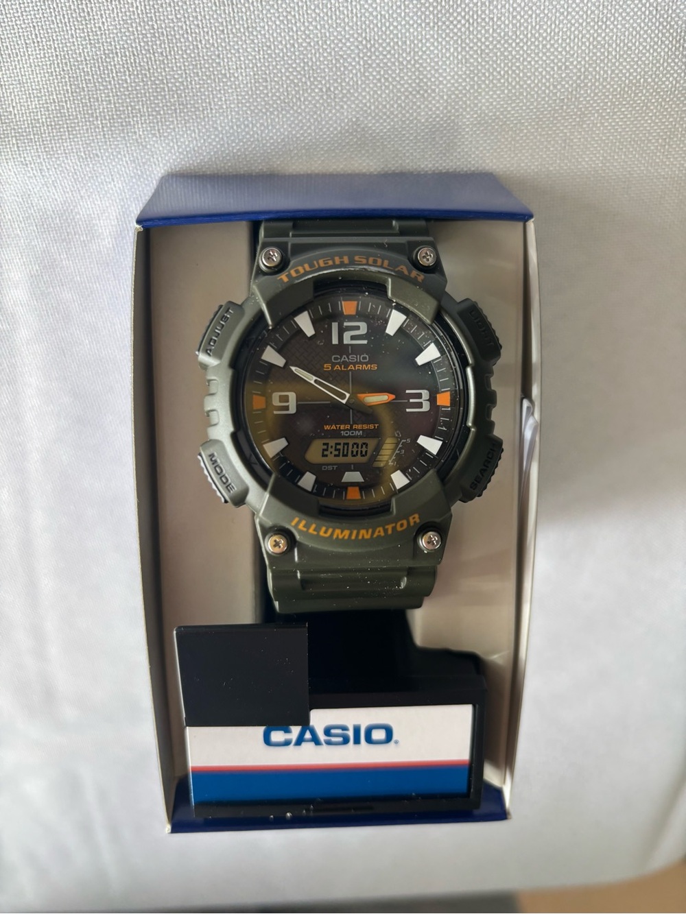 Casio Green and Orange Digital-Analog Sport Watch